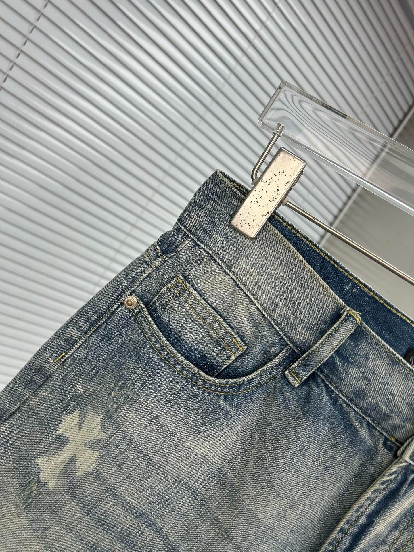 クロムハーツ「Chrome Hearts」プレミアム ストレッチデニム ショートパンツ