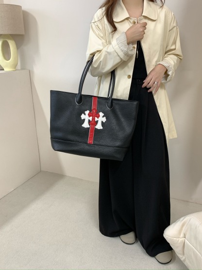 クロムハーツ「Chrome Hearts」トートバッグ クロスロゴ 35×31×12cm
