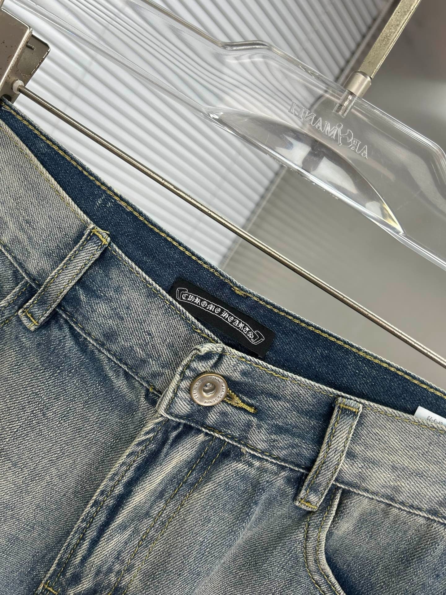 クロムハーツ「Chrome Hearts」プレミアム ストレッチデニム ショートパンツ