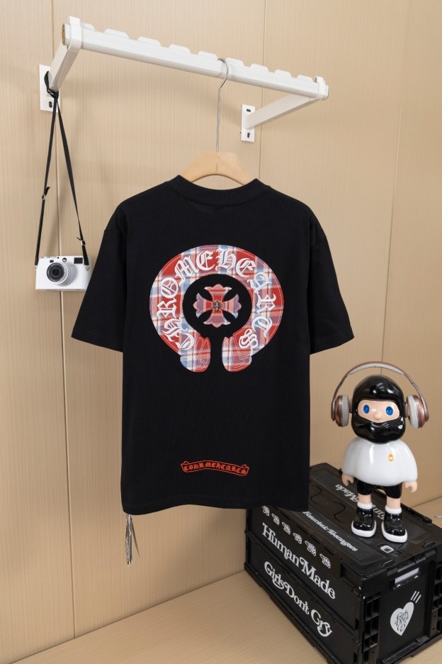 クロムハーツ「Chrome Hearts」サンスクリットホースシュー パッチワークTシャツ