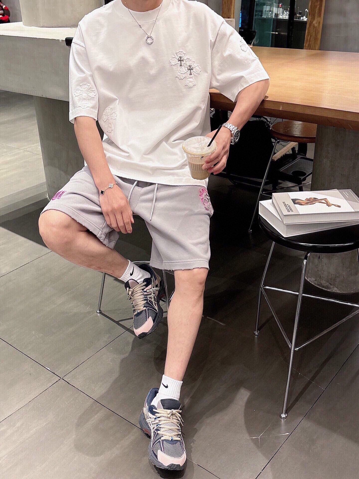 クロムハーツ「Chrome Hearts」3DパッチワークTシャツコレクション ユニセックスTシャツ