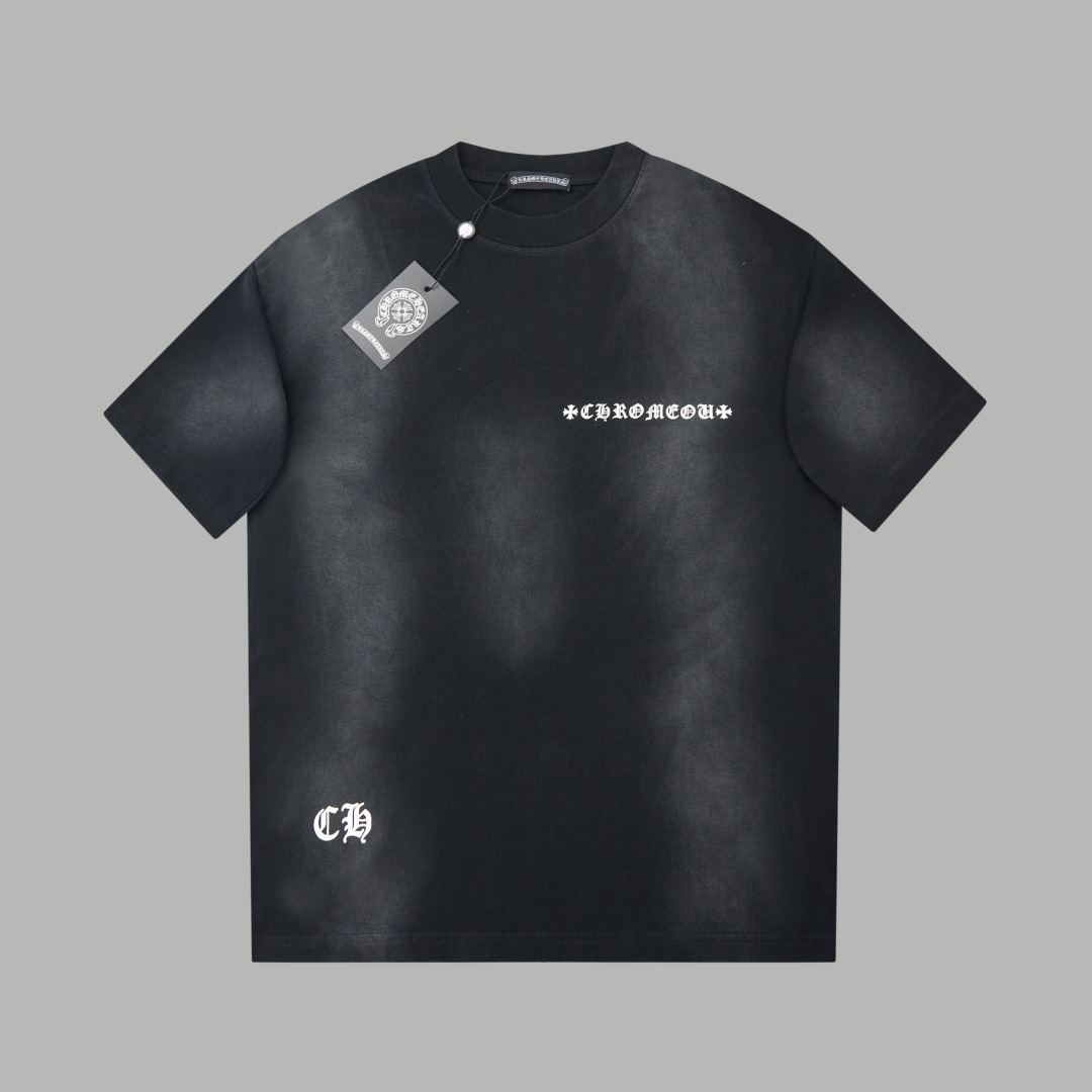 クロムハーツ「Chrome Hearts」クロス＆レターロゴ ヴィンテージプリントTシャツ + 半袖Tシャツ（S/M/L/XL）