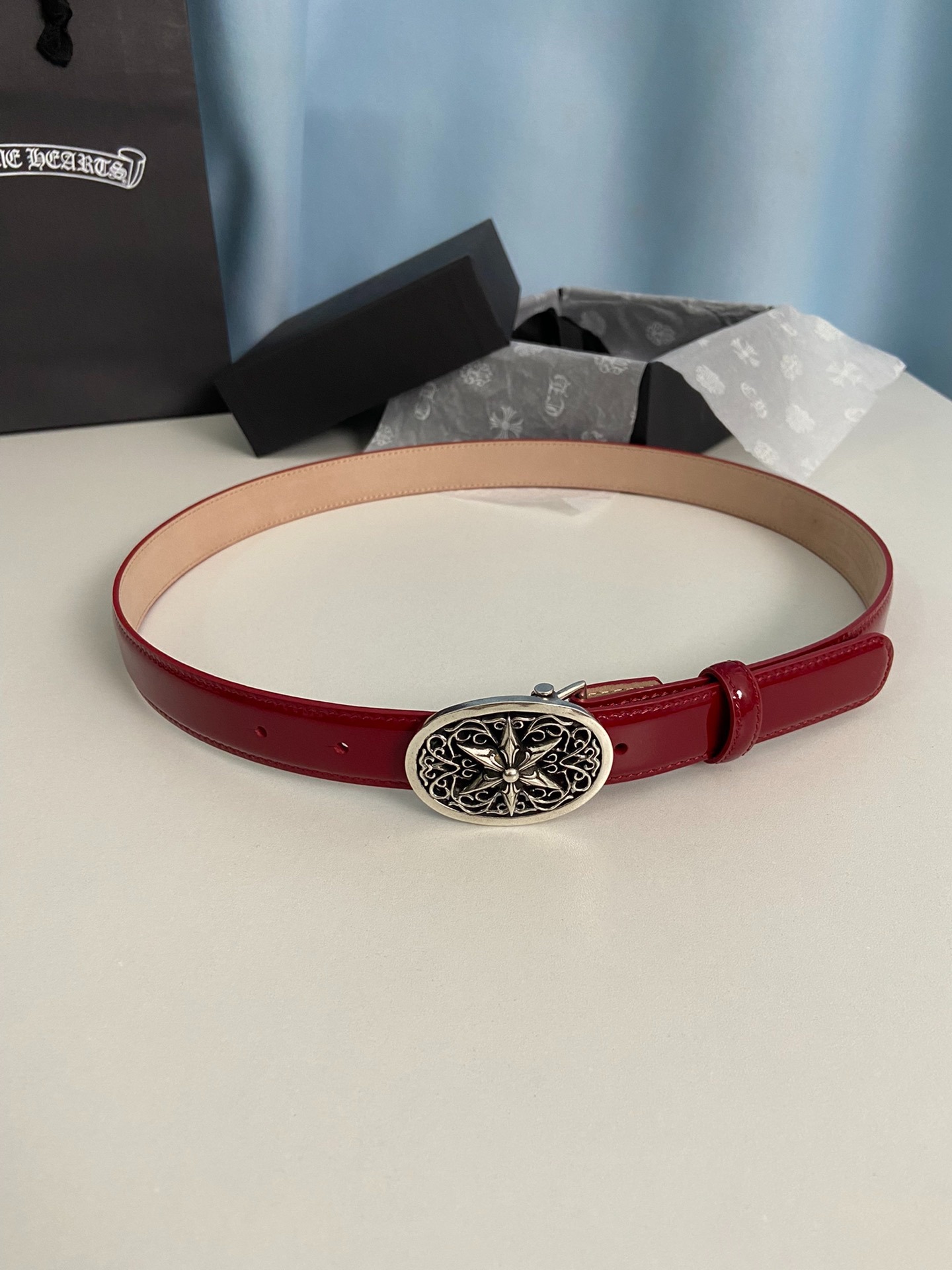 クロムハーツ「Chrome Hearts」 ミニ スターモチーフ デタッチャブルベルト 2.5cm