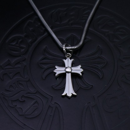 クロムハーツ「Chrome Hearts」ヴィンテージクロス&フラワーペンダントネックレス