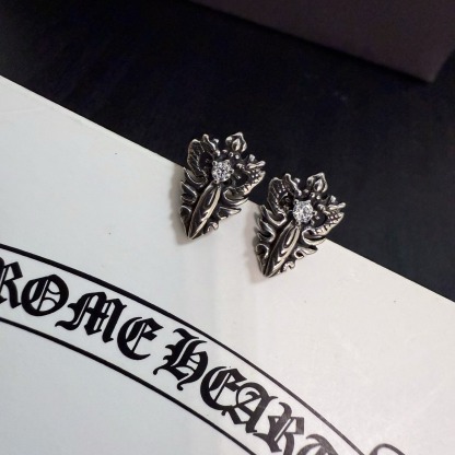クロムハーツ「Chrome Hearts」クロムハーツ ヴィンテージクロスピアス S925 ユニセックス ピアス