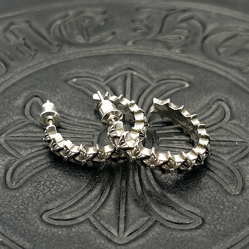 クロムハーツ「Chrome Hearts」クロムハーツ ヴィンテージセミサークルスターピアス S925 ユニセックス ピアス