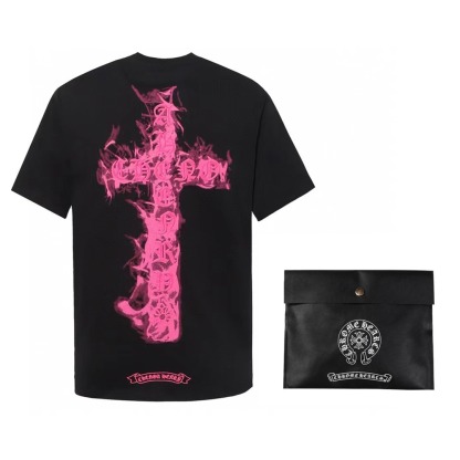 クロムハーツ「Chrome Hearts」フレイムクロス フォームプリントTシャツ + オーバーサイズ半袖Tシャツ