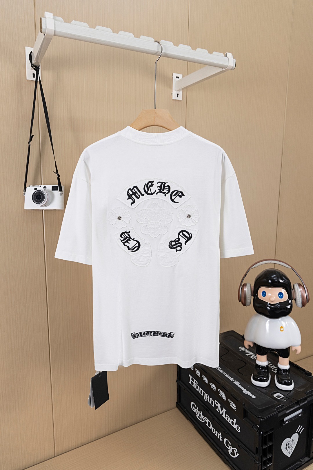 クロムハーツ「Chrome Hearts」サンスクリットホースシュー パッチワークTシャツ