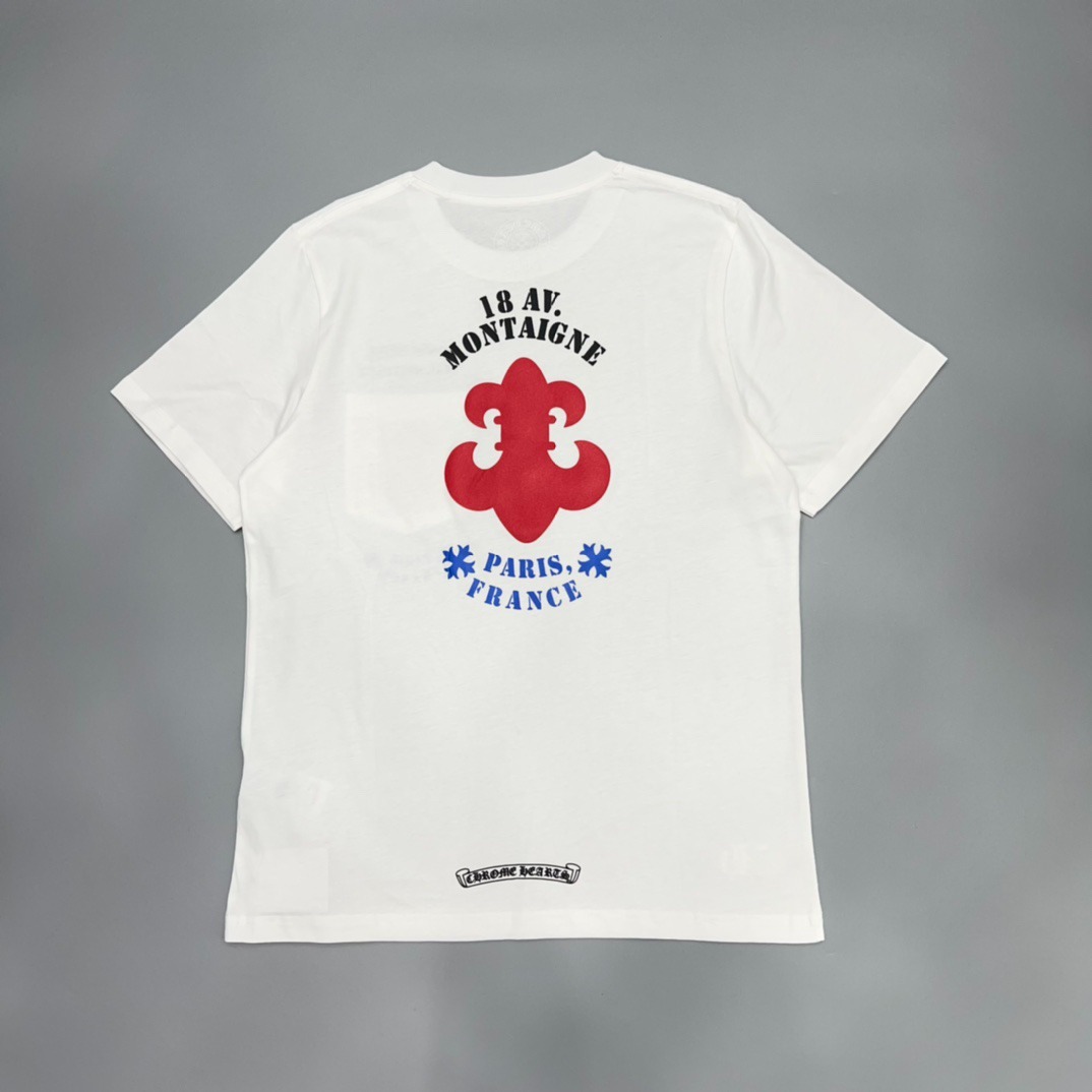 クロムハーツ「Chrome Hearts」サンスクリット&スカウトフラワー プリントTシャツ