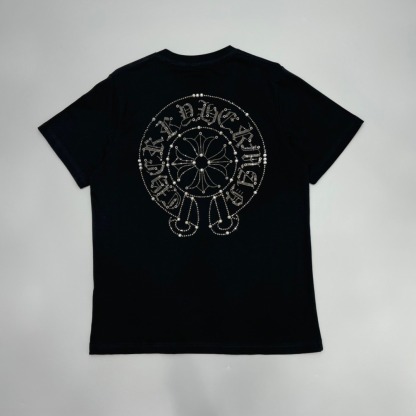 クロムハーツ「Chrome Hearts」スタッドサンスクリット スパンコールTシャツ