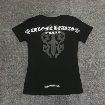 クロムハーツ「Chrome Hearts」レディース Vネック シグネチャーTシャツ