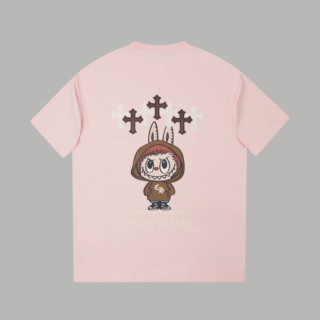 クロムハーツ「Chrome Hearts」タオル地パッチ デジタルプリントTシャツ