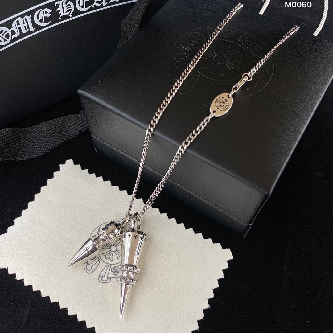 クロムハーツ「Chrome Hearts」 ダブルバレット ペンダントネックレス