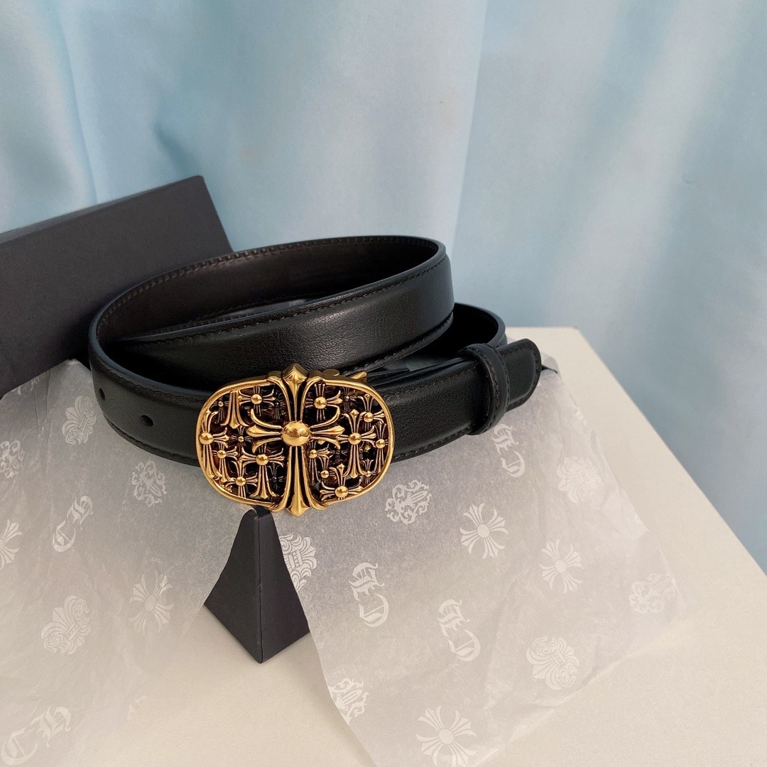 クロムハーツ「Chrome Hearts」ミニ デタッチャブル ベルト 2.5cm