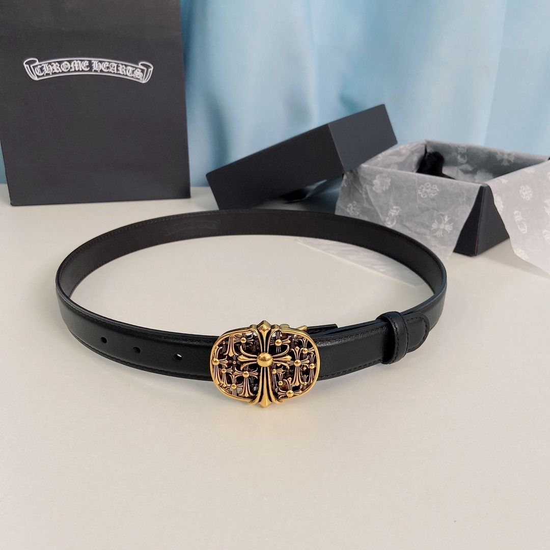 クロムハーツ「Chrome Hearts」ミニ デタッチャブル ベルト 2.5cm