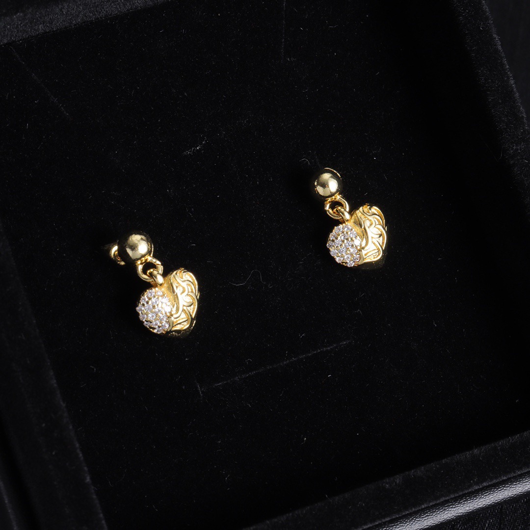 クロムハーツ「Chrome Hearts」クロムハーツ スクエアクロスピアス S925 ユニセックス ピアス