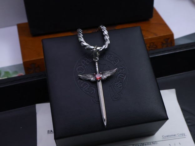 クロムハーツ「Chrome Hearts」ハンドメイドクロス&フラワー ネックレス