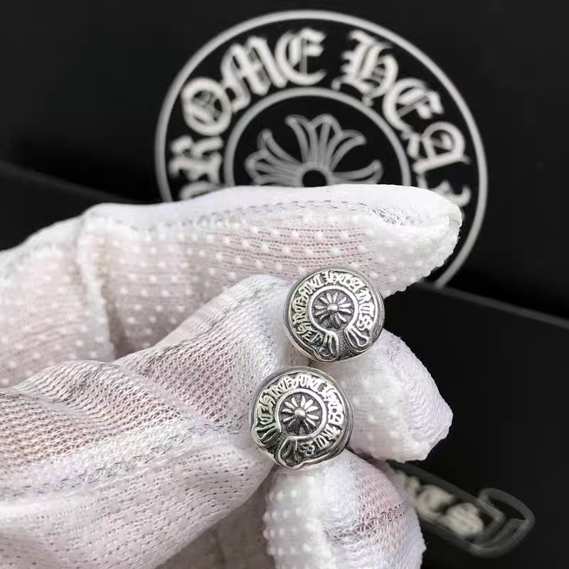クロムハーツ「Chrome Hearts」クロムハーツ クロス＆ホースシューピアス S925 ユニセックス ピアス