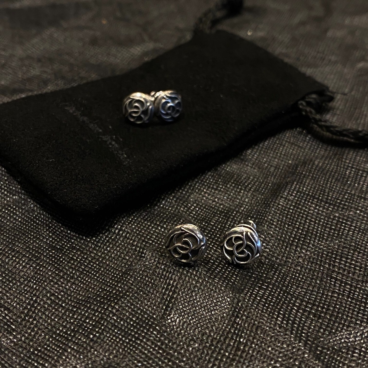 クロムハーツ「Chrome Hearts」クロムハーツ ローズフラワーピアス S925 ピアス