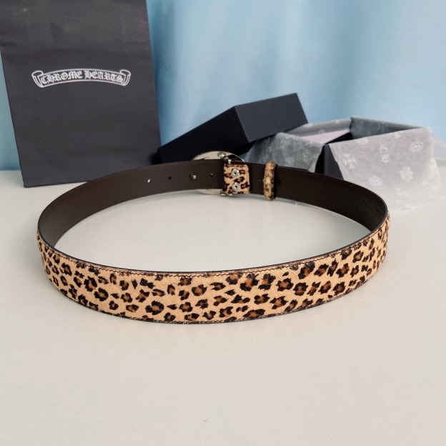 クロムハーツ「Chrome Hearts」レディース ポニーヘア レオパードベルト
