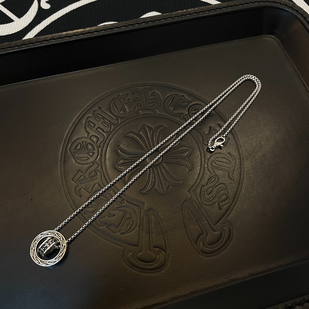 クロムハーツ「Chrome Hearts」ダブルリングクロスペンダントネックレス（ヴィンテージ仕様）