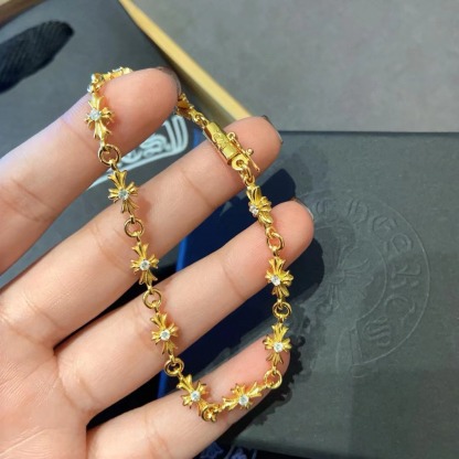 クロムハーツ (Chrome Hearts)クロム ハーツ ゴールド ダイヤモンド ブレスレット