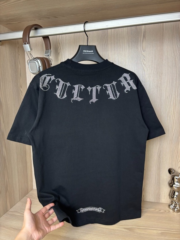 クロムハーツ「Chrome Hearts」クロスレザーパッチTシャツ