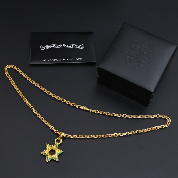 クロムハーツ「Chrome Hearts」スカル&クロス チェーンネックレス