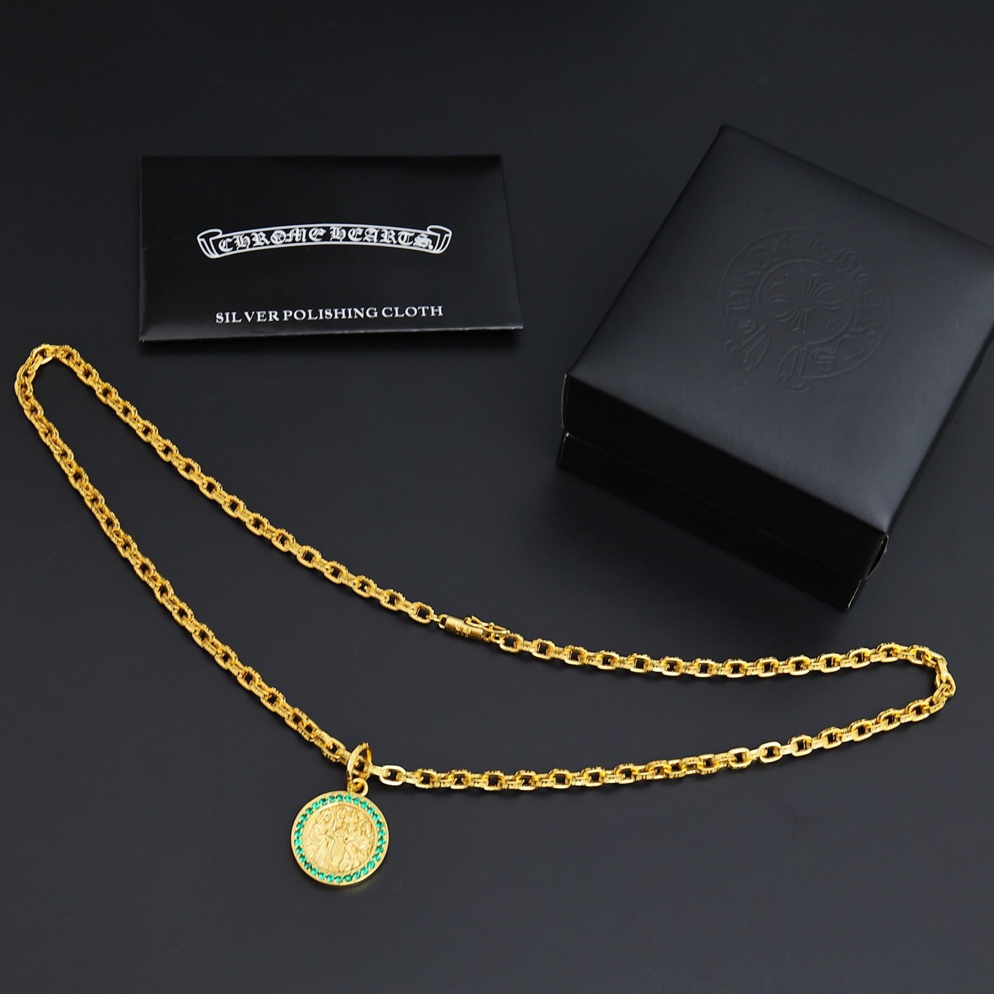 クロムハーツ「Chrome Hearts」スカル&クロス チェーンネックレス