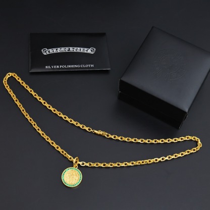 クロムハーツ「Chrome Hearts」スカル&クロス チェーンネックレス