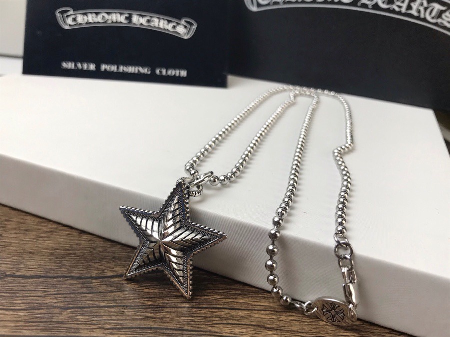 クロムハーツ「Chrome Hearts」ペンタグラム ロングチェーン ネックレス