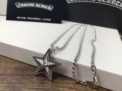 クロムハーツ「Chrome Hearts」ペンタグラム ロングチェーン ネックレス