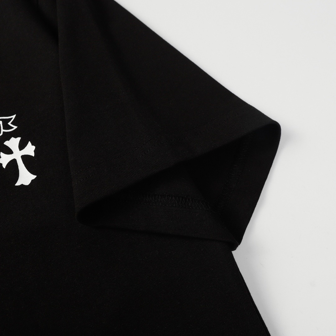 クロムハーツ「Chrome Hearts」ピンク サンスクリットクロス オーバーサイズTシャツ