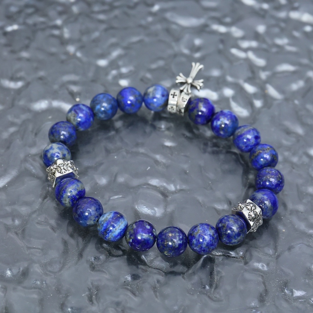 クロムハーツ「Chrome Hearts」カップルストーン エラスティックブレスレット