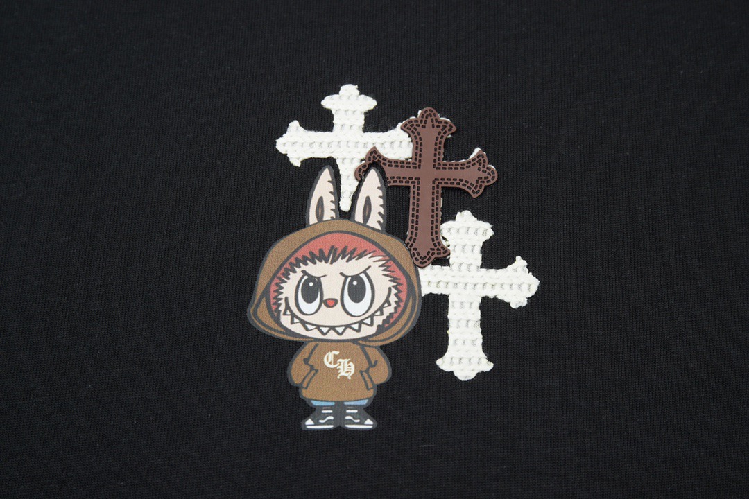 クロムハーツ「Chrome Hearts」タオル地パッチ デジタルプリントTシャツ