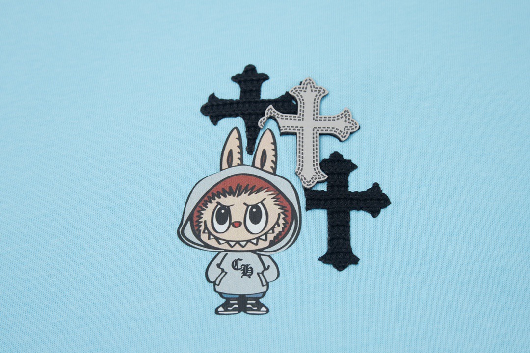 クロムハーツ「Chrome Hearts」タオル地パッチ デジタルプリントTシャツ