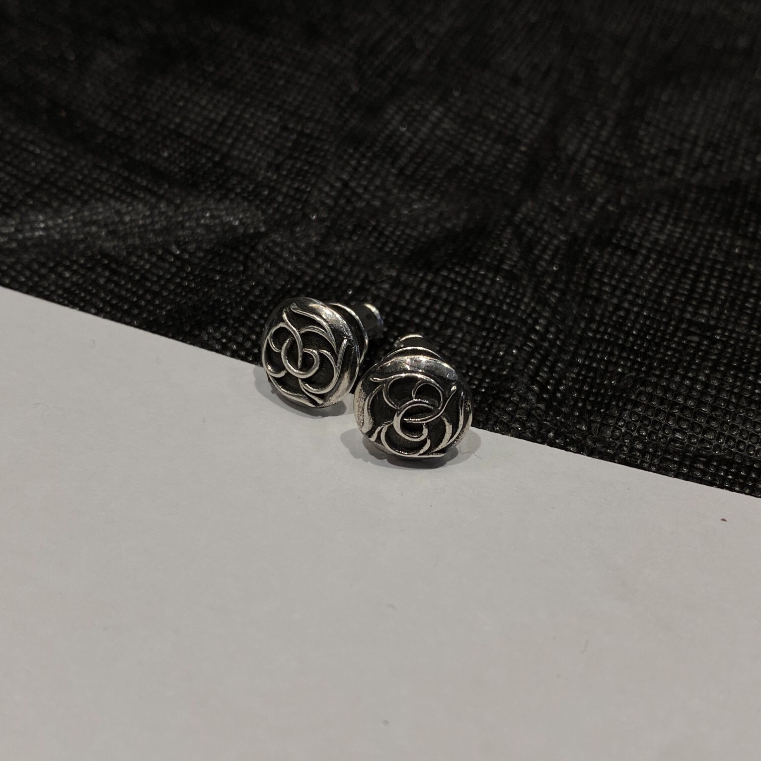 クロムハーツ「Chrome Hearts」クロムハーツ ローズフラワーピアス S925 ピアス