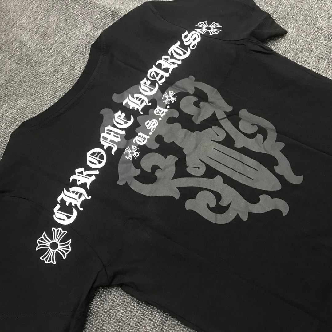 クロムハーツ「Chrome Hearts」レディース Vネック シグネチャーTシャツ