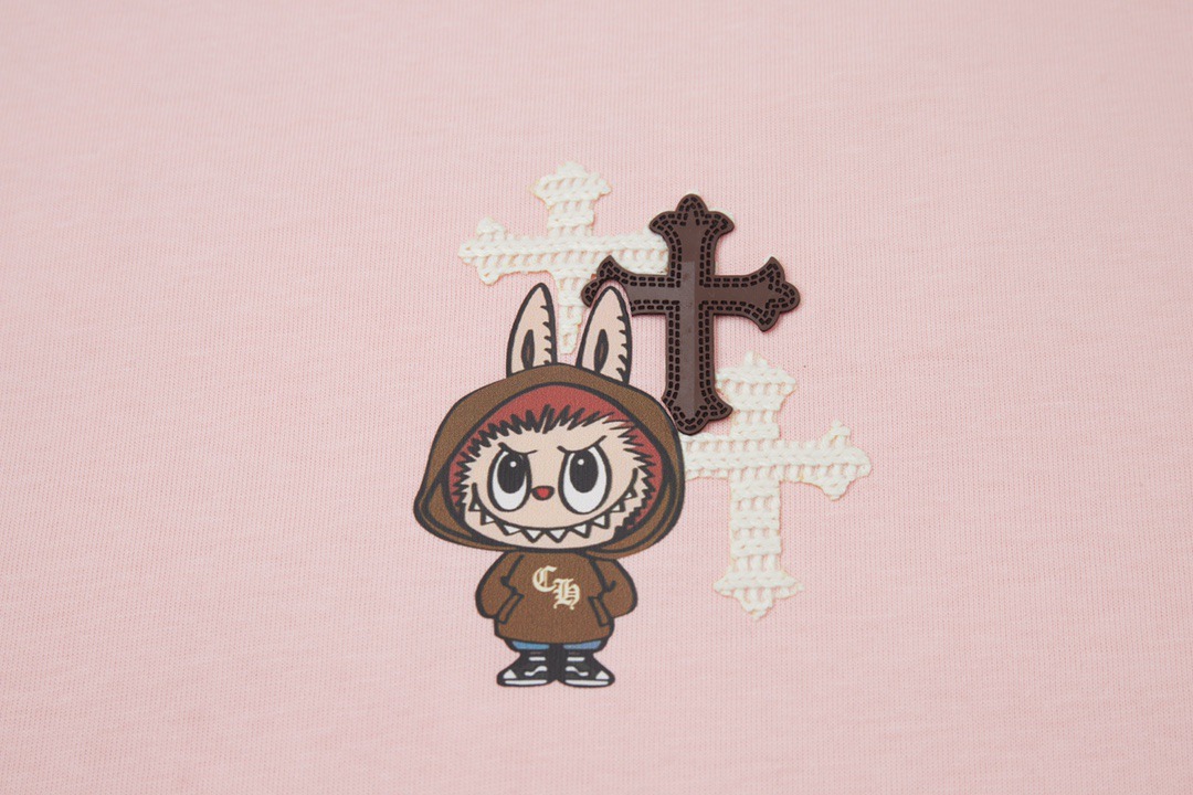 クロムハーツ「Chrome Hearts」タオル地パッチ デジタルプリントTシャツ