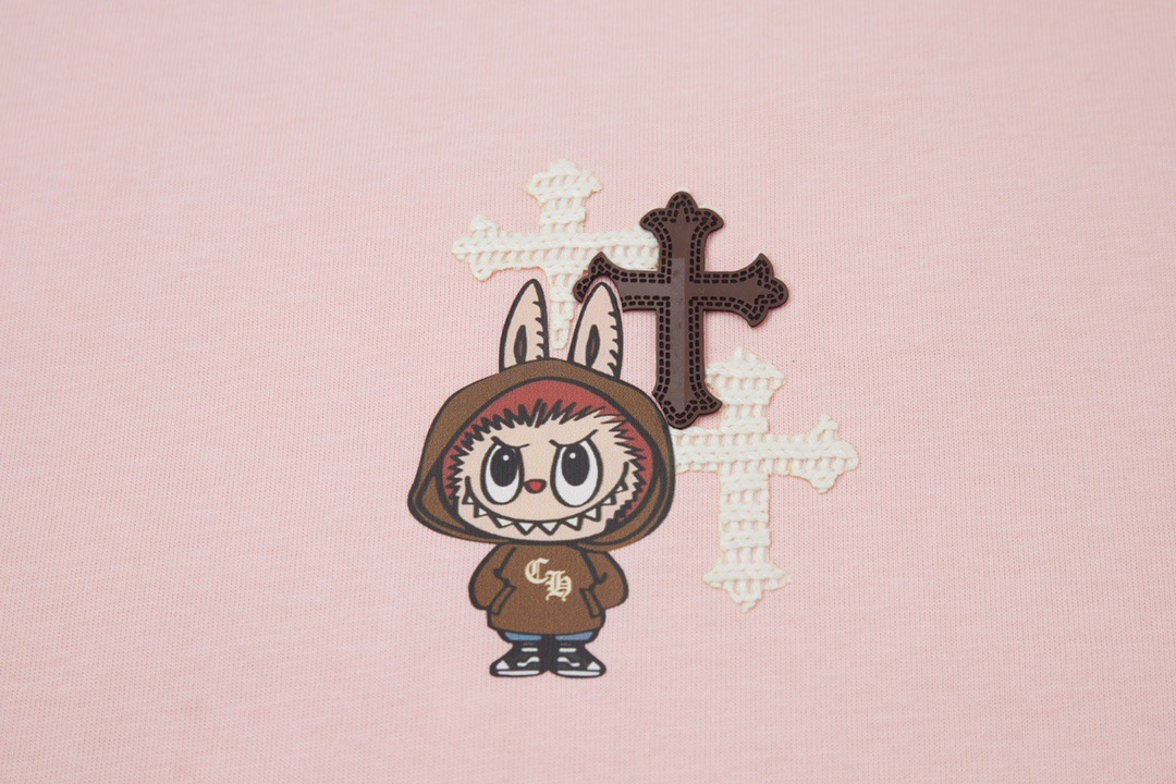 クロムハーツ「Chrome Hearts」タオル地パッチ デジタルプリントTシャツ