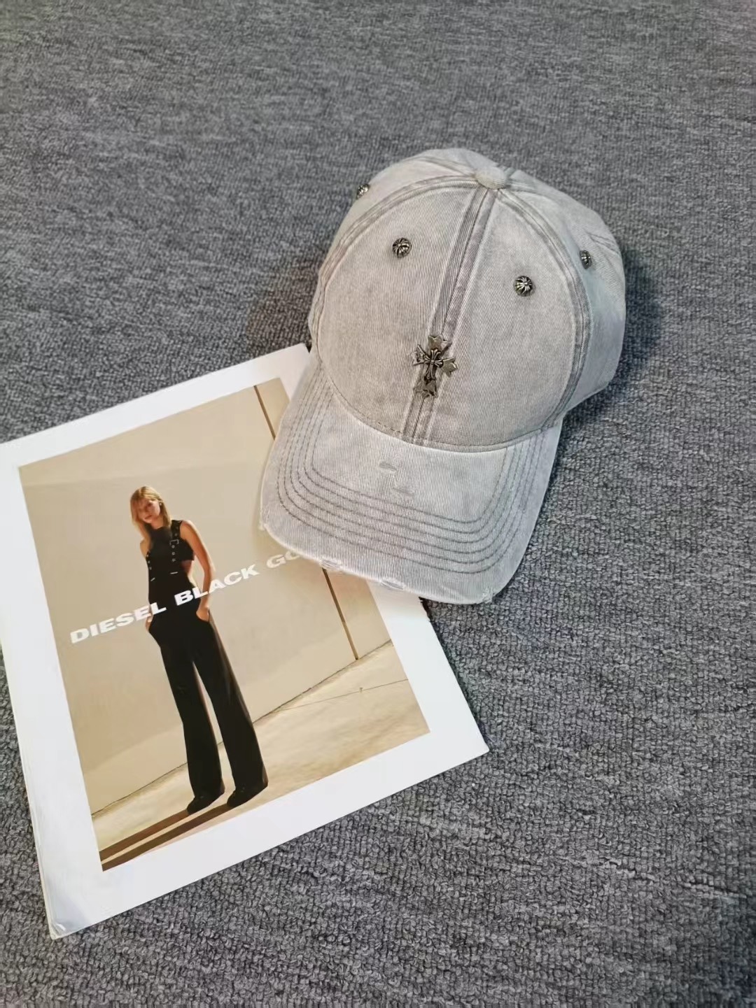 クロムハーツ「Chrome Hearts」ストリート ディストレス スナップバック