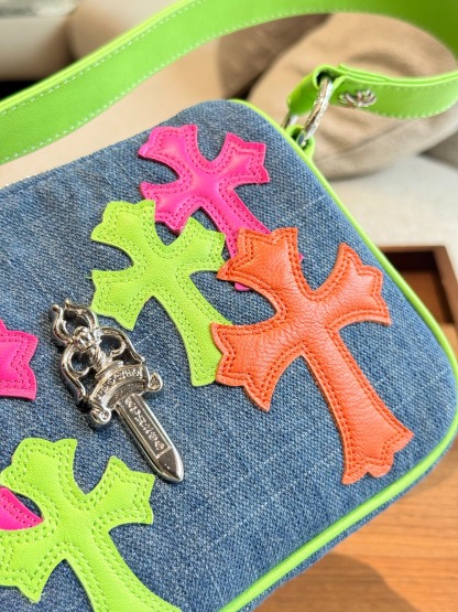 クロムハーツ「Chrome Hearts」デニムパッチナゲット ショルダーバッグ