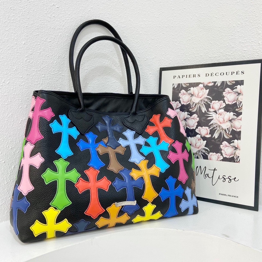 クロムハーツ「Chrome Hearts」カラークロス ラージトートバッグ