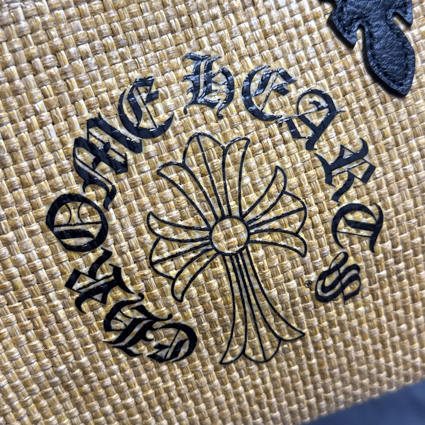 クロムハーツ「Chrome Hearts」クロスエンブロイダリー ラフィアバッグ