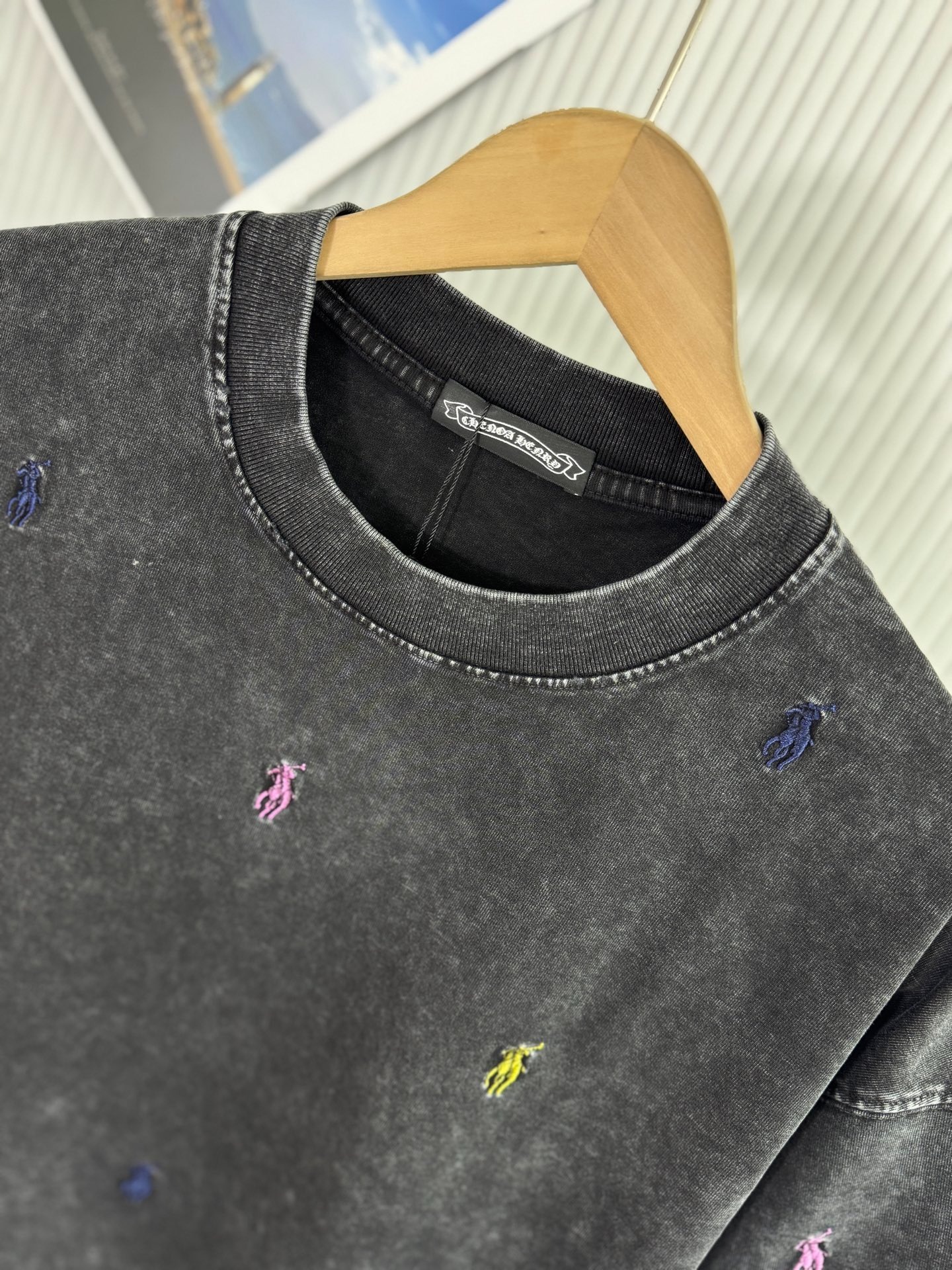 クロムハーツ「Chrome Hearts」3Dホースシュークロス エンブロイダリーTシャツ