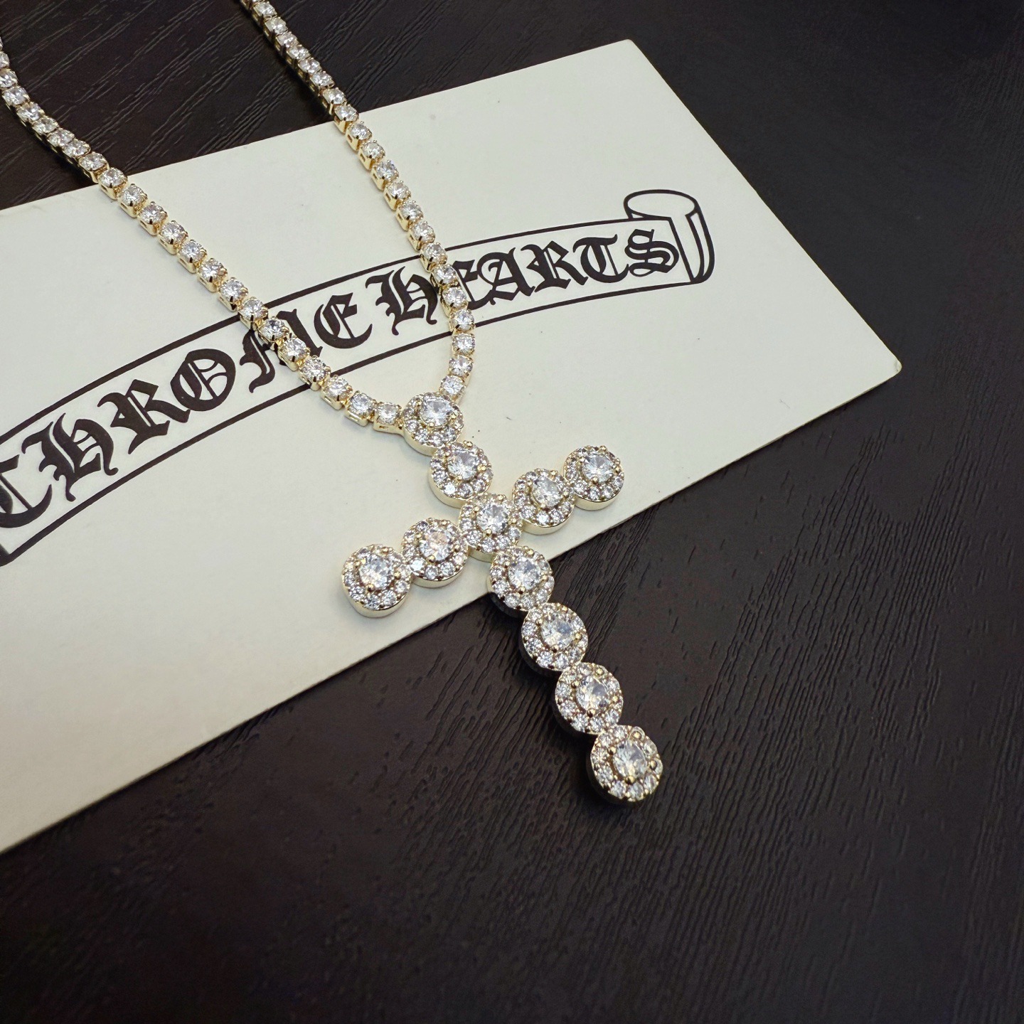 クロムハーツ「Chrome Hearts」ダイヤモンドクロス ペンダントネックレス