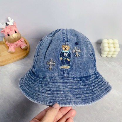 クロムハーツ「Chrome Hearts」 ディストレスド デニム バケットハット