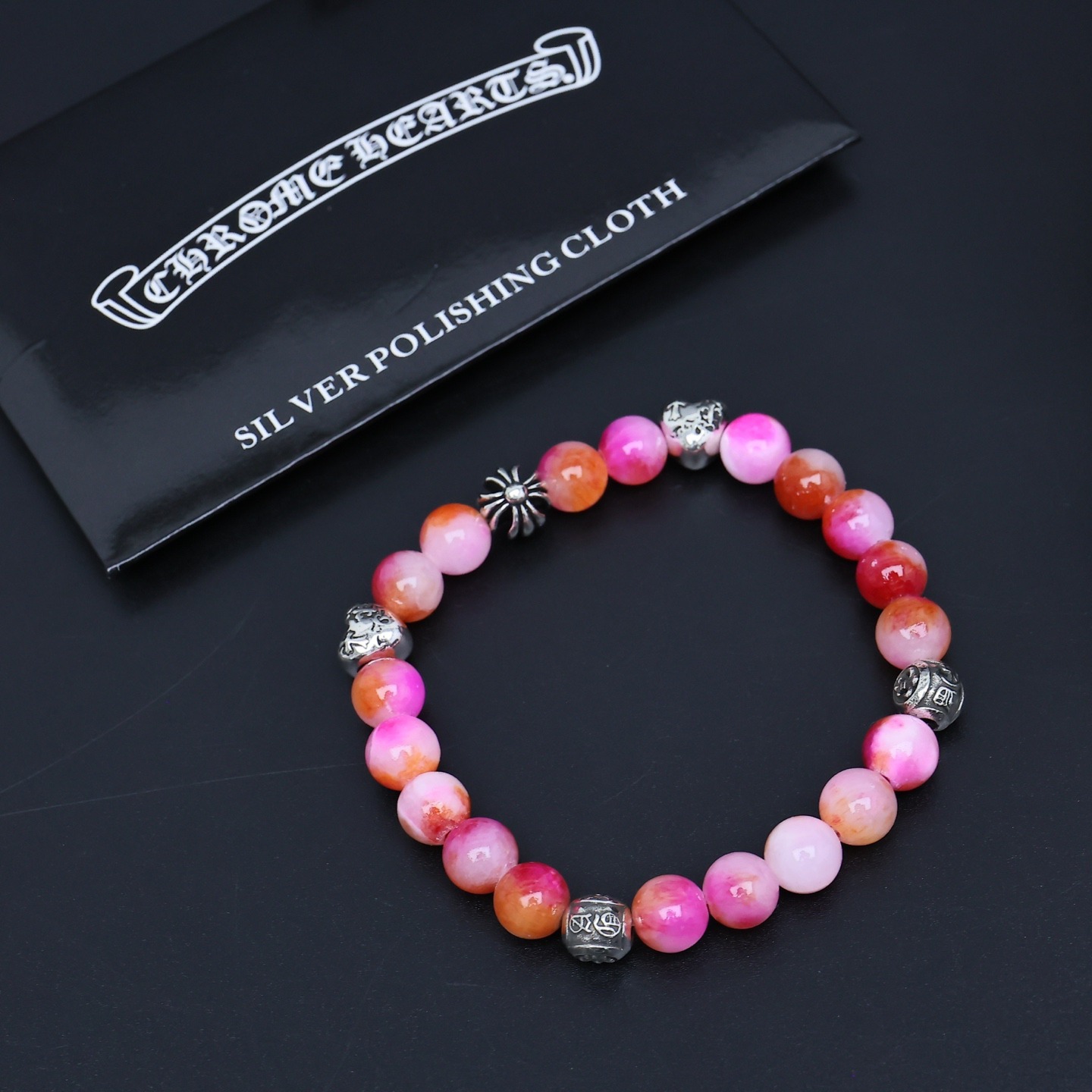 クロムハーツ「Chrome Hearts」カップル用 ストーン＆シルバー エクステンションブレスレット