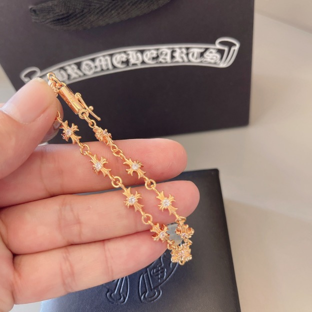 クロムハーツ「Chrome Hearts」クロム ハーツ ローズゴールド スカル ブレスレット