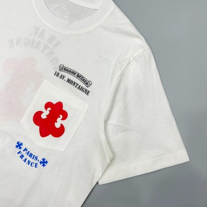 クロムハーツ「Chrome Hearts」サンスクリット&スカウトフラワー プリントTシャツ